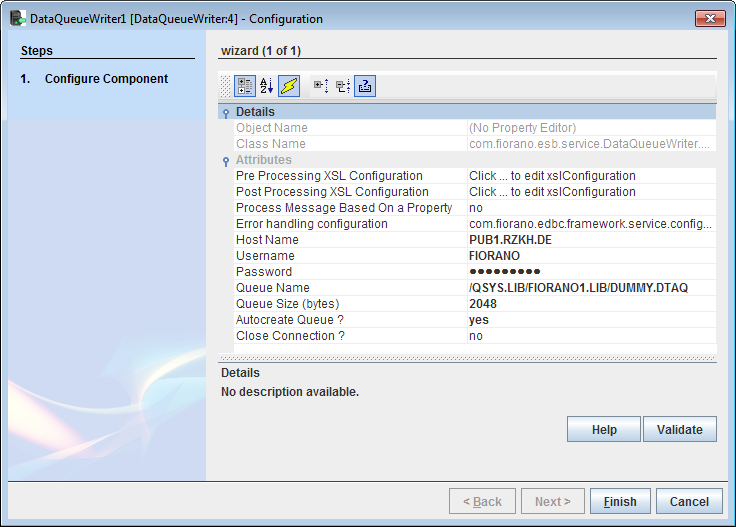 Sample DataQueue Reader Configuration