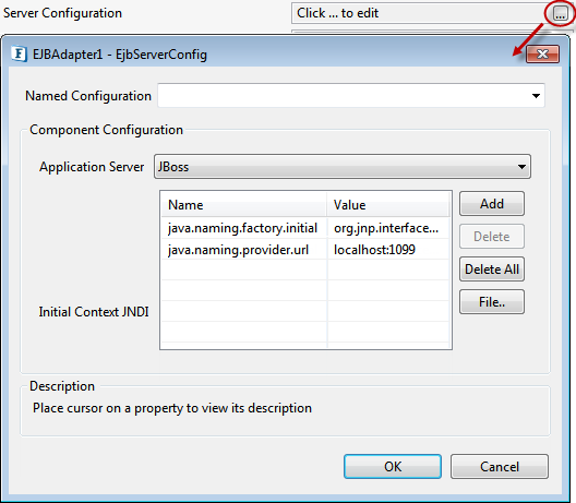 Server Configuration dialog box