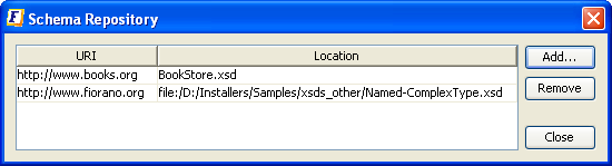 Schema repository editor