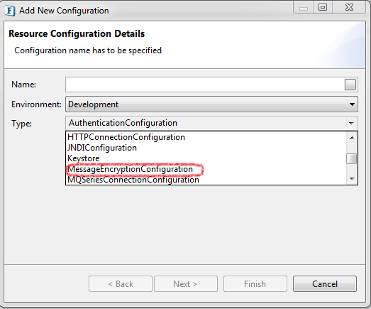 Add Resource Configuration