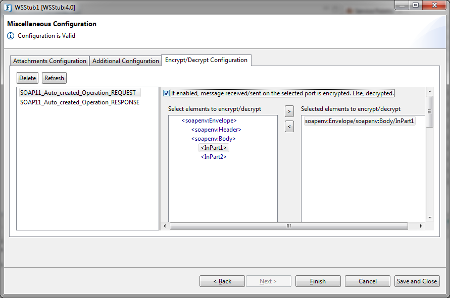 Select elements for each port