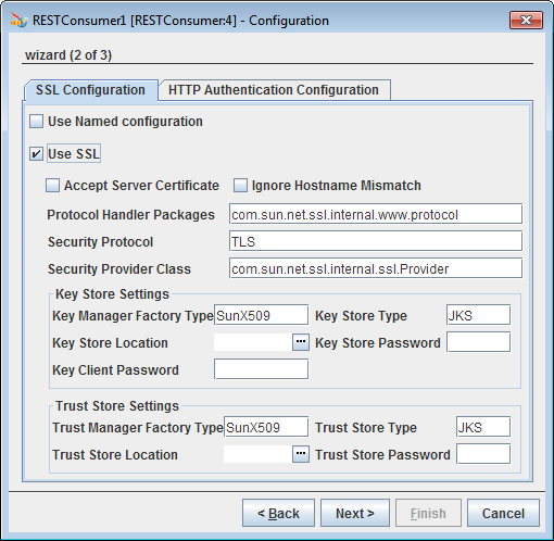 SSL Configuration properties