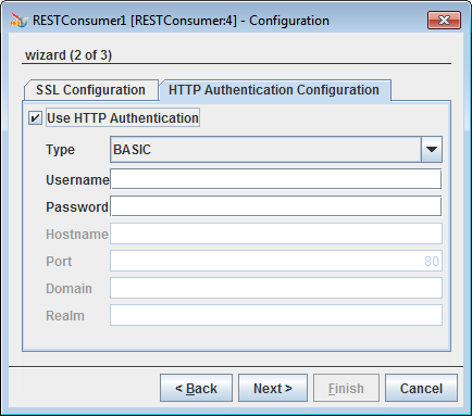 HTTP Authentication properties