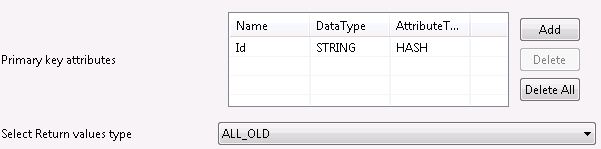 Adding the Primary Key value and selecting the Return value type