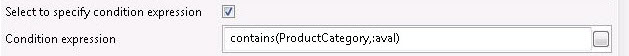 Providing the Condition expression