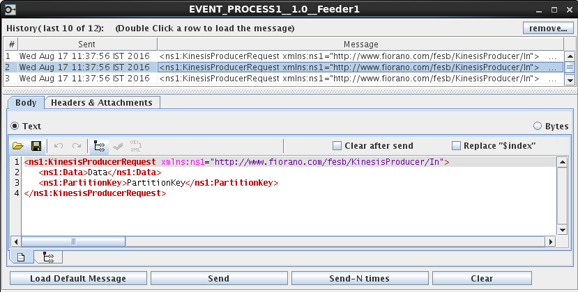 Sending data via Feeder Input