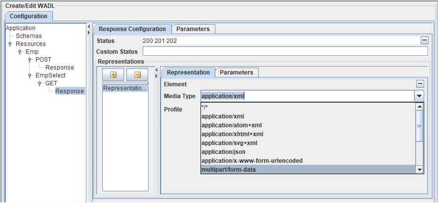Media Type configuration