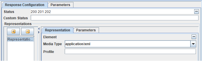 Representation configuration