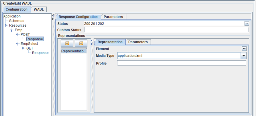 Response configuration