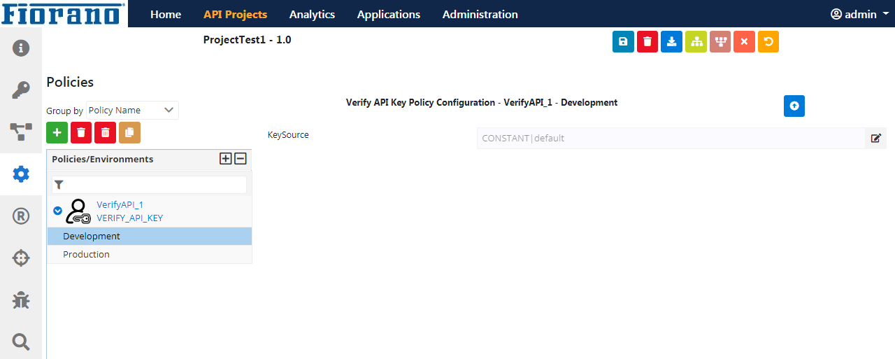 Verify API Key Policy Configuration attribute